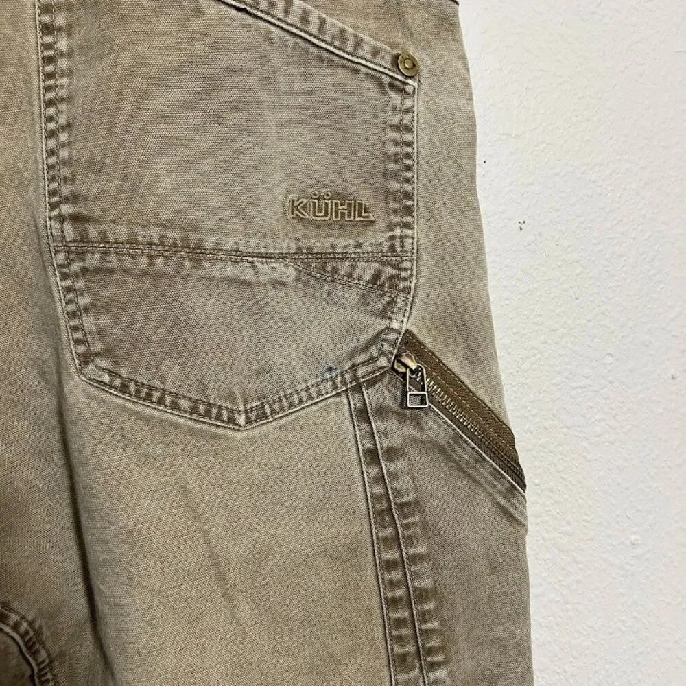 KUHL The Law Pants Mens 38x32 Heavyweight Canvas Distressed Rugged Patina Dye